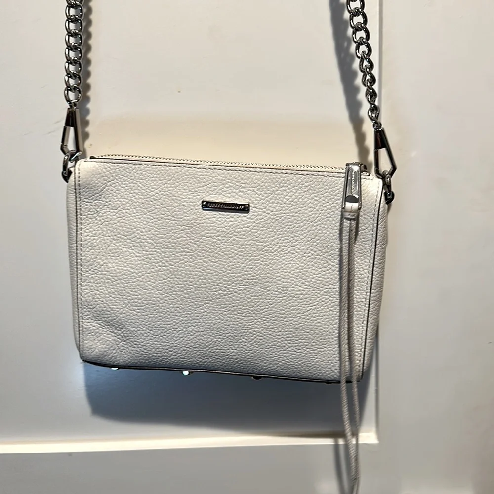 Rebecca Minkoff White Zipper Crossbody Bag